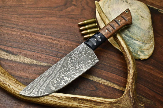  Handmade Damascus Steel Kitchen Chef Knife   Full Tang with Wood Handle