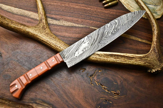 Handmade Damascus Steel Kitchen Knife  Best Damascus Chef Knife With Resin Handle Damascus Knife