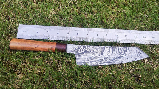  Handmade Damascus Steel Kitchen Knife | Full Tang Fillet Chef Knife Gift