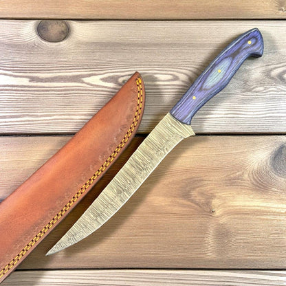 Handmade Fillet Knife & Damascus Steel Fillet Knife 12" Precision Kitchen Knife