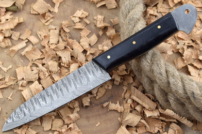  Handmade Forged Damascus Steel Kitchen Chef Knife with Black Dollar Thappa Handle