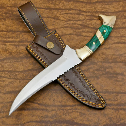 Handmade D2 Steel Full Tang Bowie Knife | 12" Hunting & Outdoor Sport Blade