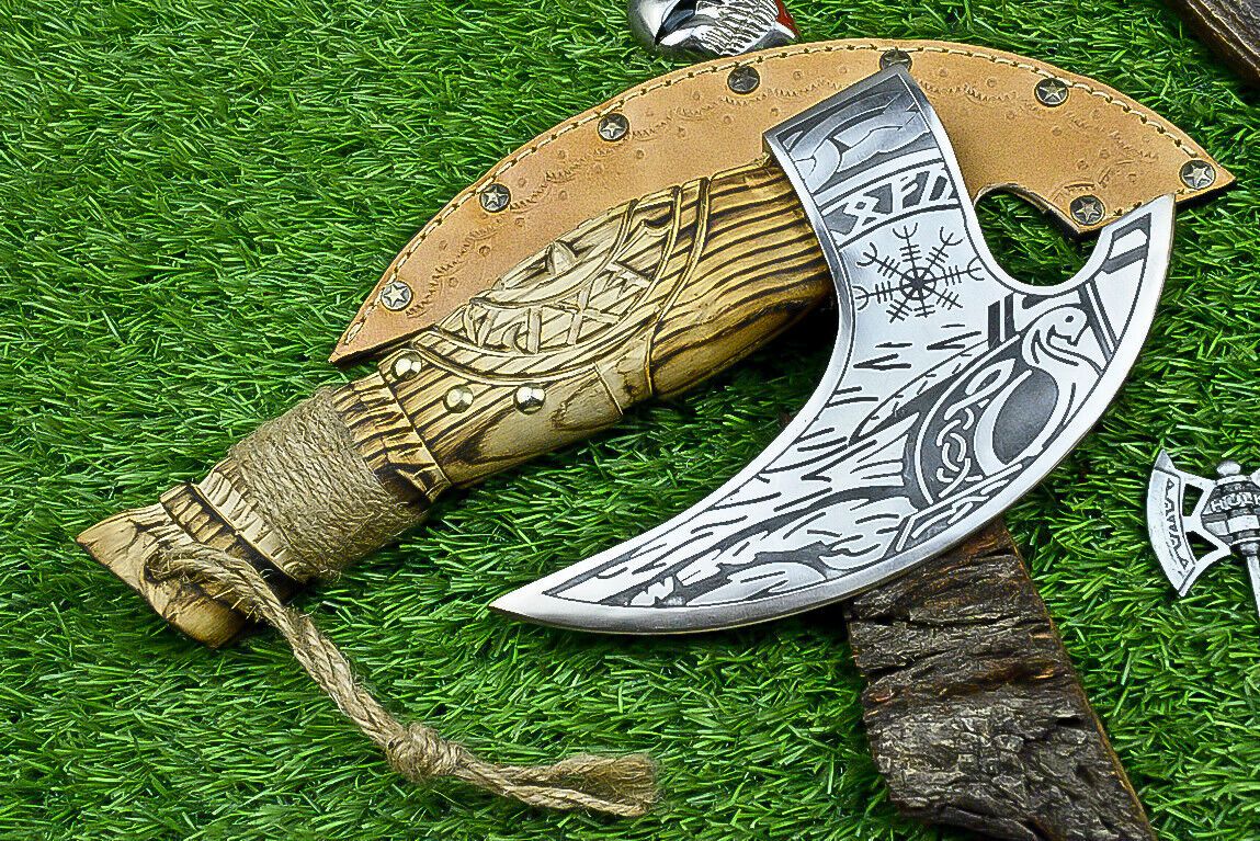 Handmade Viking Axe – Norse-Inspired Carbon Steel Tomahawk