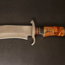 Heritage Forge 17.5 Inch Handmade Damascus Steel Combat Bowie Knife with Walnut Wood Handle