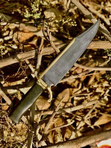 Heritage Forge 18 Inch Alamo Musso Bowie Knife Damascus Steel with Micarta Handle