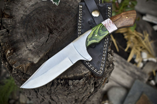 Hot Item 440C Steel Skinner Knife | Hard Wood Handle | Steel Guard | Survival Knife