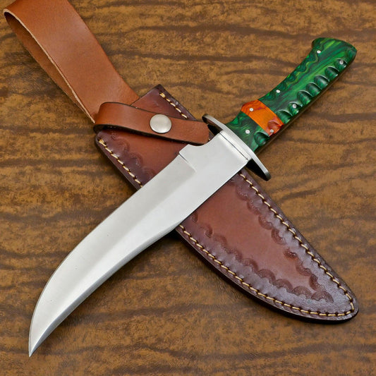 Mastercrafted 11-Inch D2 Steel Full Tang Bowie Hunting Knife with Pakka Wood Grip