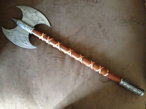 Medieval Double Edge Battle Axe Roman-Viking Replica 28-Inch Steel Blade