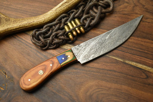Premium Handcrafted Damascus Steel Chef Knife with Full Tang & Hardwood Handle