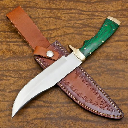Premium Handmade D2 Steel Full Tang Bowie Knife – 12-Inch Hunting & Camping Blade