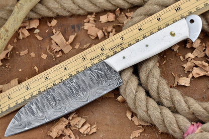 Premium Handmade Damascus Steel Chef Knife 11" Full Tang Cleaver with Resin Handle