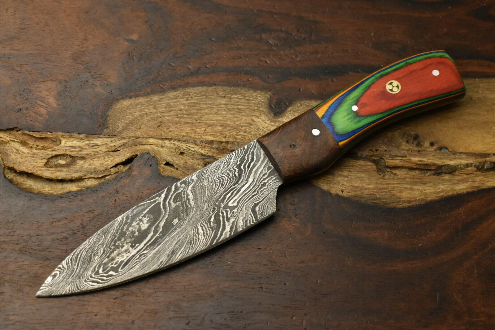 Premium Handmade Damascus Steel Chef Knife Full Tang Damascus Kitchen Knife with Pakka Wood Handle