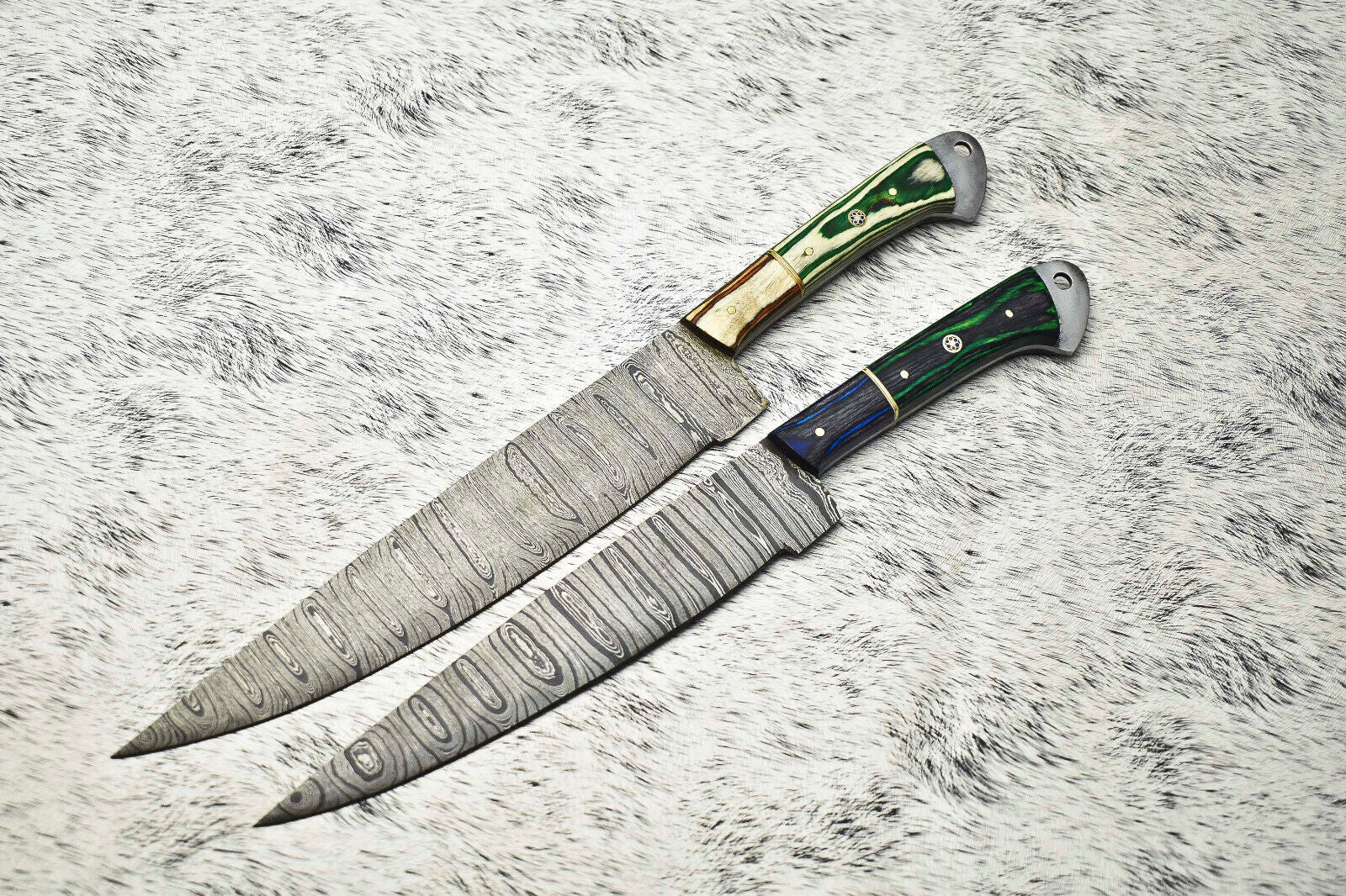 Premium Handmade Damascus Steel Chef Knife Set – 2-Piece Full Tang Collection