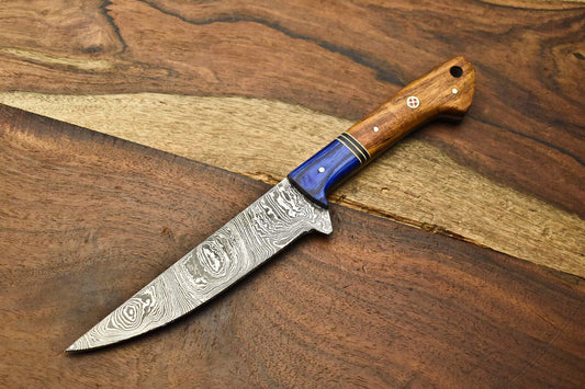 Rare Custom Handmade Damascus Steel Blade Kitchen Full Tang Chef Knife, Perfect for Professional and Home Use