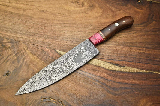 Rare Custom Handmade Damascus Steel Full Tang Chef Knife – Kitchen Cutlery