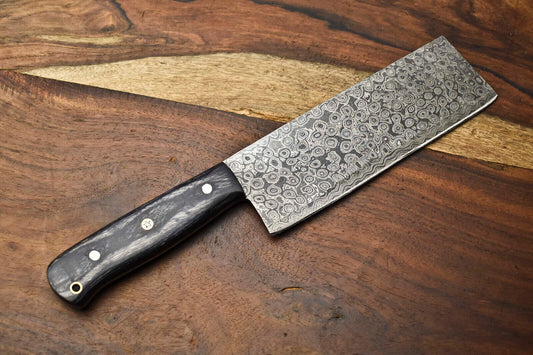 Rare Custom Handmade Damascus Steel Kitchen Full Tang Chef Knife