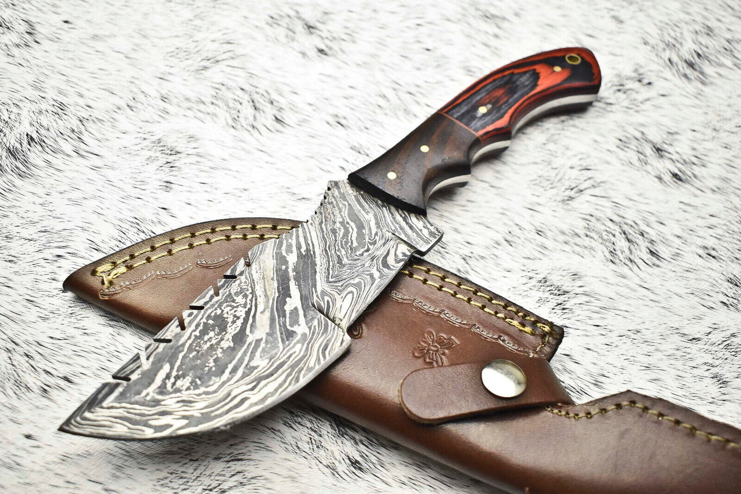 Rare Handmade Damascus Blade Tracker Full Tang Knife