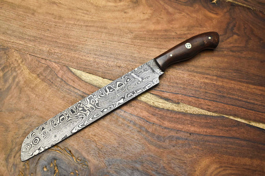 Real Damascus Steel Chef Knife – Custom Handmade Full Tang Design