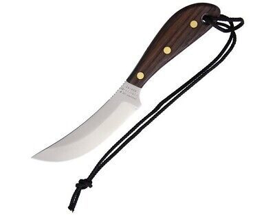 Rosewood Skinner Knife – 8" Stainless Fixed Blade with Satin Finish
