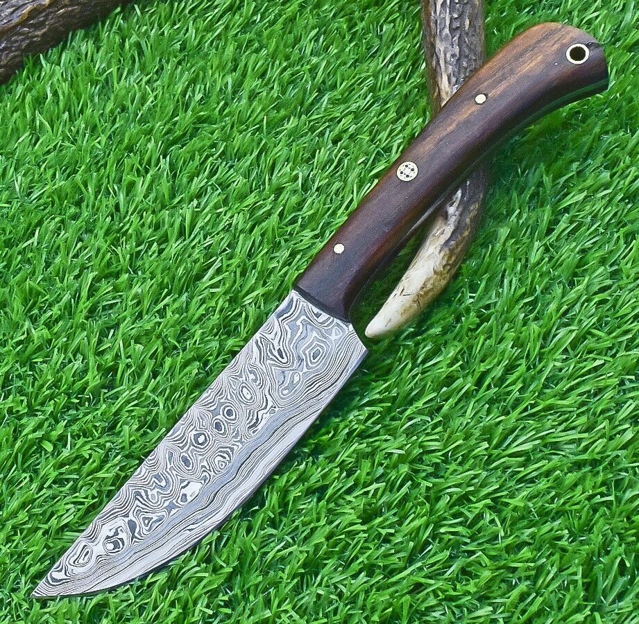 STUNNING HAND FORGED DAMASCUS STEEL BLADE KITCHEN CHEF KNIFE | CUSTOM HANDMADE KITCHEN KNIFE