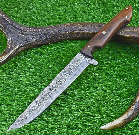 STUNNING HAND FORGED DAMASCUS STEEL BLADE KITCHEN CHEF KNIFE, KITCHEN KNIVE