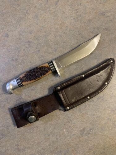 Skinner Fixed Blade Knife – Full Tang Stainless Steel with Leather Sheath