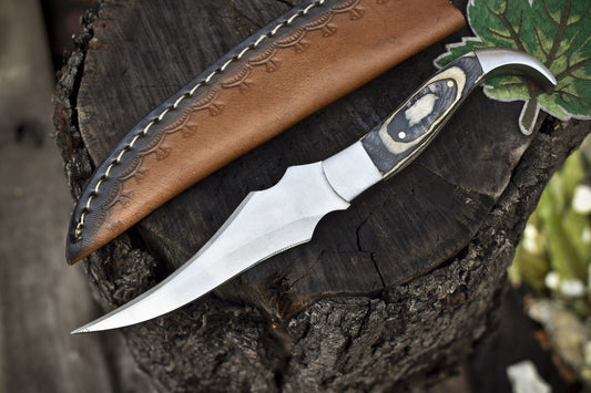 Skinner Knife – ATS-34 Steel, Hard Wood Handle, Steel Bolster, Tactical Rare