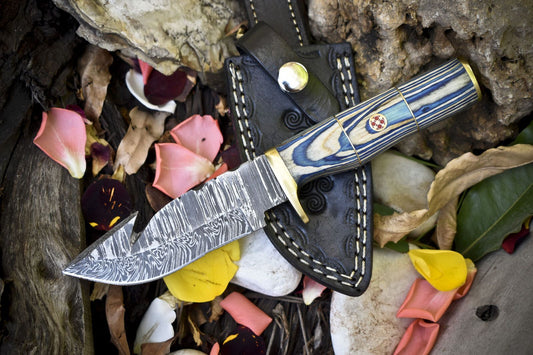   Skinner Knife with Gut Hook and Hardwood Handle – Custom Handmade Hunting Blade