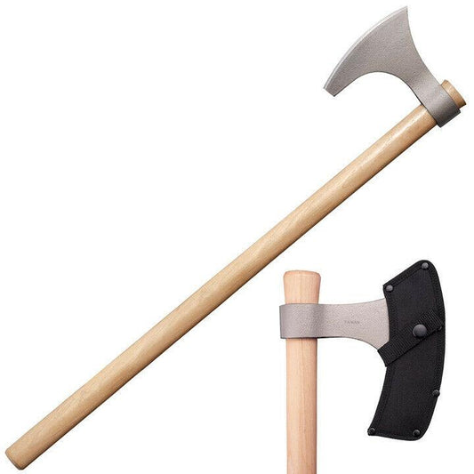 Cold Steel Viking Hand Axe – 30" Hickory Handle with 1055 Carbon Steel Blade