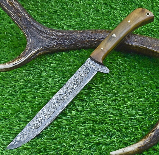 Stunning Hand Forged Damascus Steel Blade Kitchen Chef Knife 