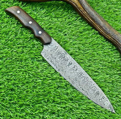 Stunning Hand Forged Damascus Steel Blade Kitchen Chef Knife, Kitchen Knife, Perfect for Professional and Home Use