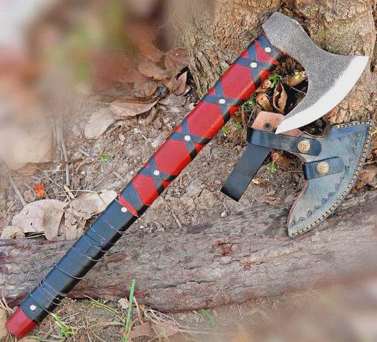 Tactical Custom Made Axe Viking Hatchet Tomahawk – Hand Forged Carbon Steel