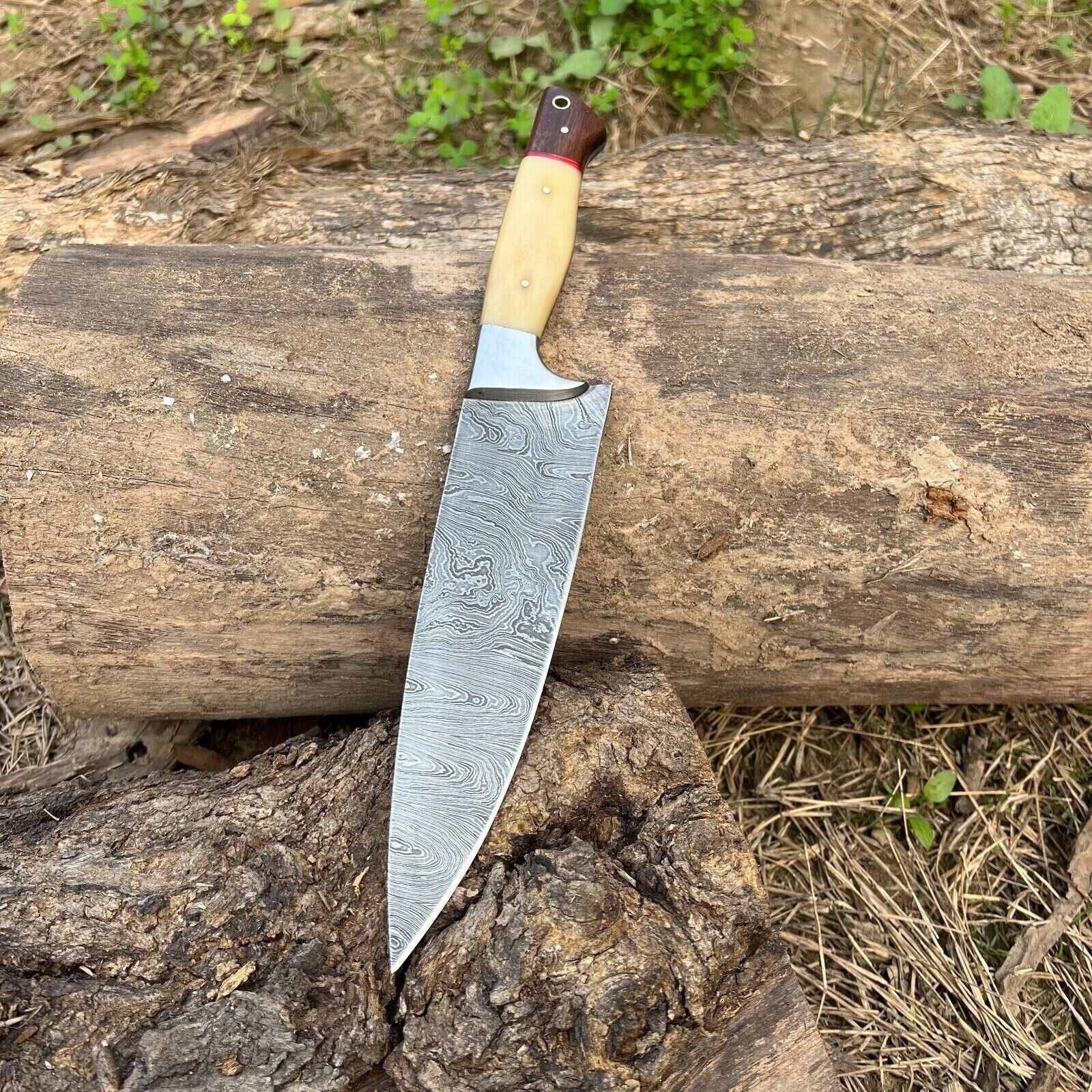 Unique Handmade Damascus Steel Gut Hook Knife – Outdoor & Tactical Use

