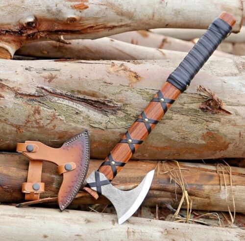 Viking Axe of Ragnar Lothbrok Hunting Axe 20" Rose Wood Handle